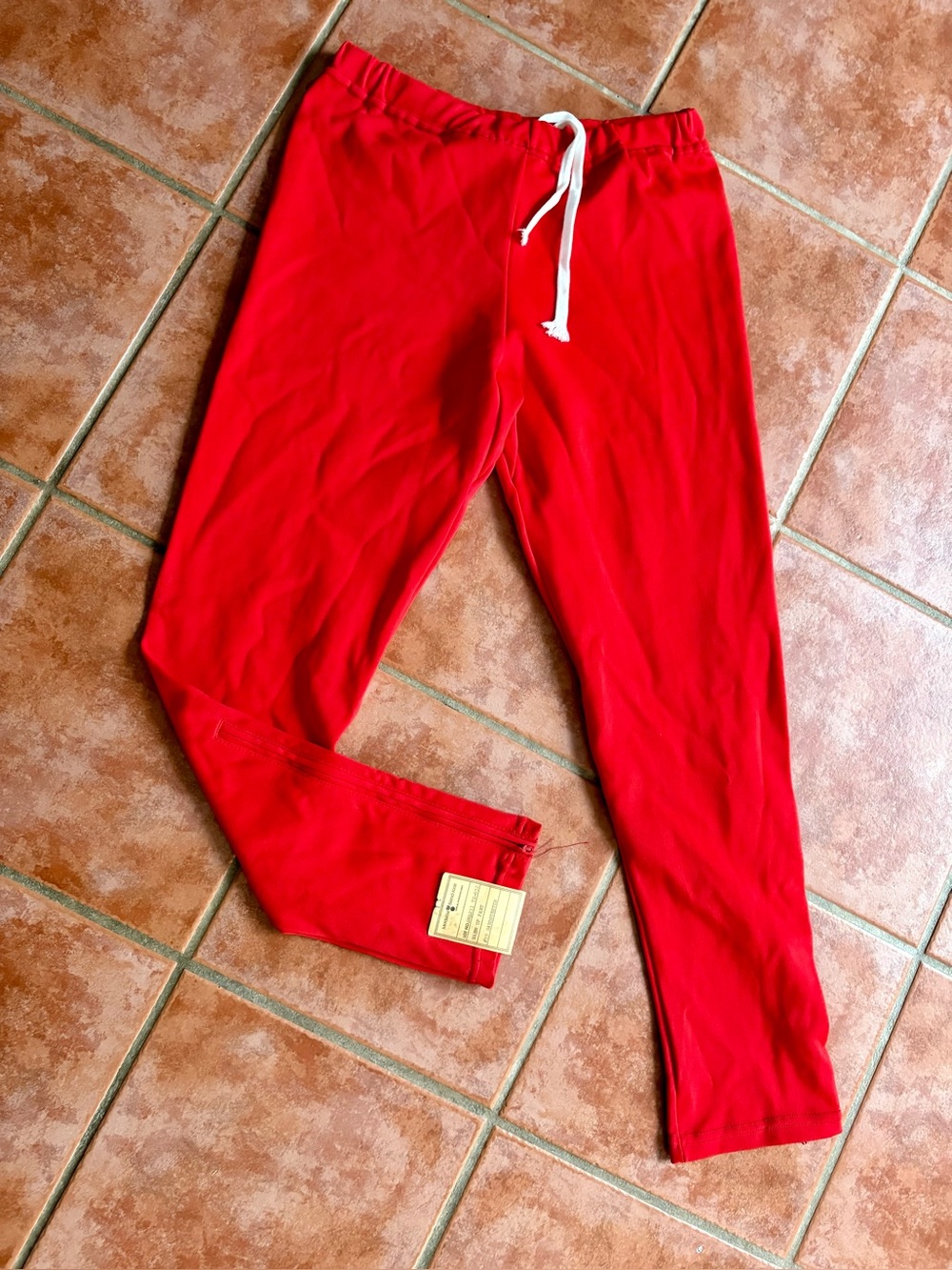 NWT Vintage Sand Knit Medalist Red Warm Up Pants MEDIUM